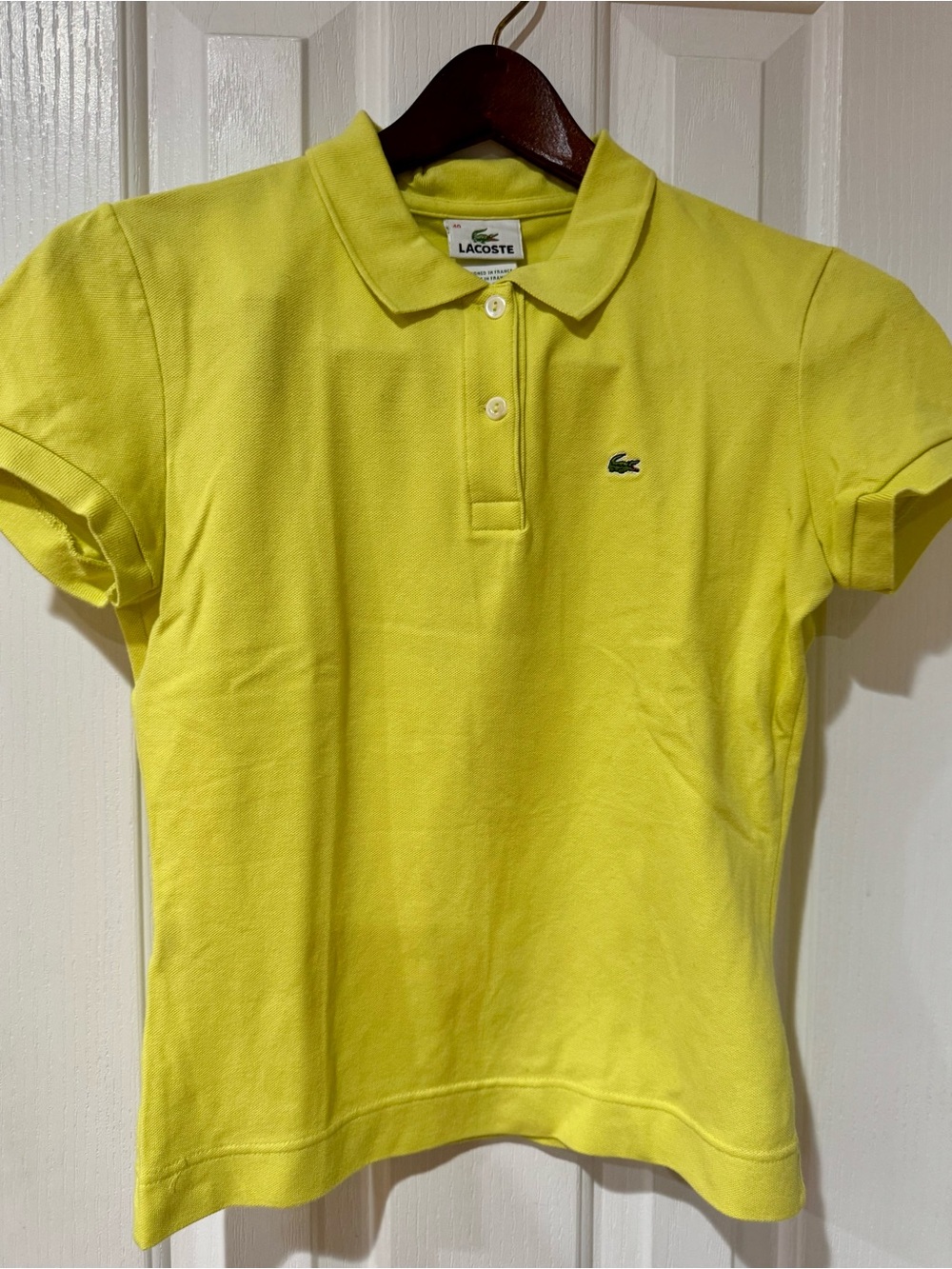 Lacoste Kids Neon Yellow Polo Shirt with Crocodile Logo